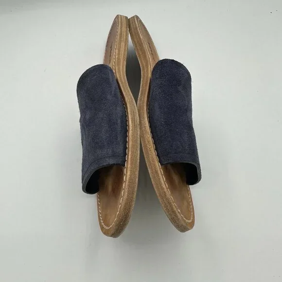Vince Navy Blue Suede Torrell Slides Women's 8.5M - Picture 3 of 5